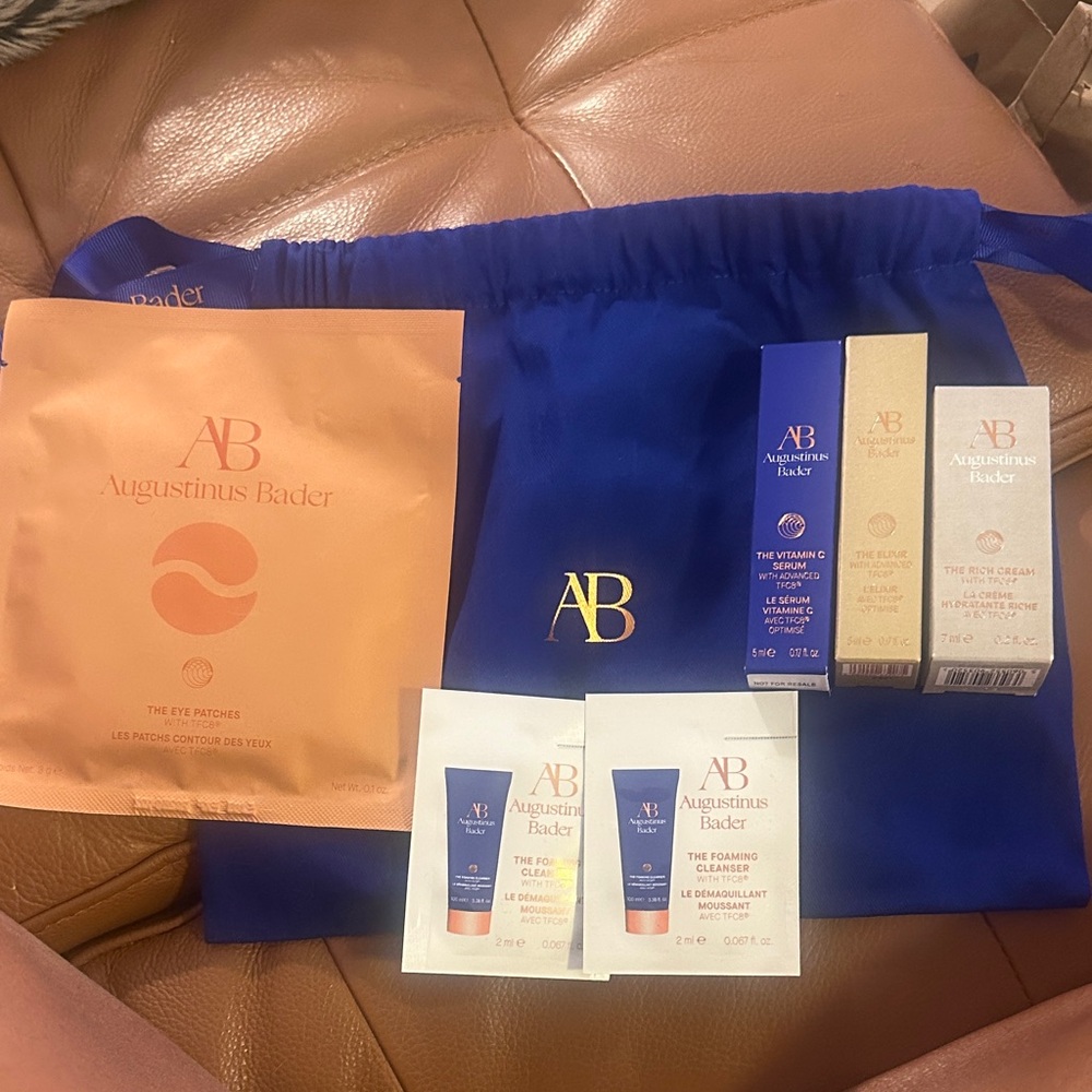 Augustinus Bader Women’s Skincare Set in Deep Blue and Peach